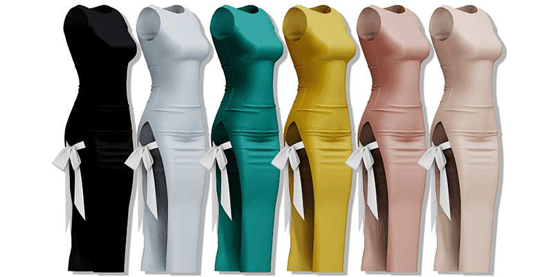Галерея мода Платье Side Ribbon Dress #2
